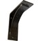 Ekena Millwork Morris Steel Bracket, Antiqued Warm Silver 3"W x 8"D x 8"H BKTM03X08X08MOAWS - alternate 1